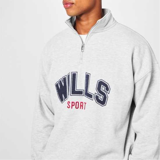 Jack Wills Graphic Quarter Zip  Мъжки полар