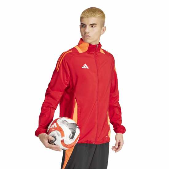 Adidas Мъжко Спортно Горнище Tiro24 C Prejkt Tracksuit Top Mens Power Red Всекидневно футболно облекло