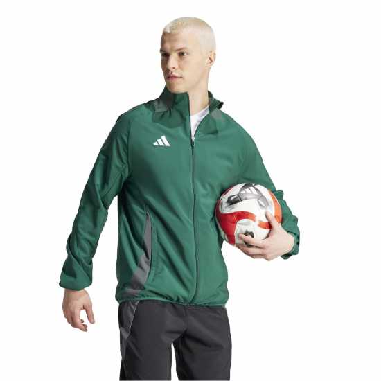 Adidas Мъжко Спортно Горнище Tiro24 C Prejkt Tracksuit Top Mens Dark Green Всекидневно футболно облекло
