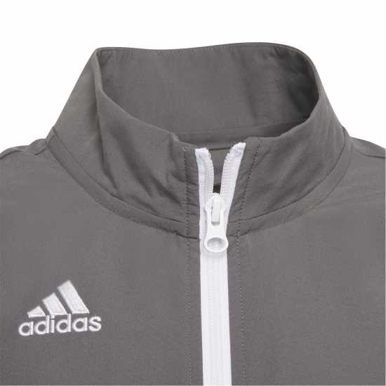Adidas Ent22 Prejkty Tracksuit Top Unisex Kids Grey Four Adidas Ent22 Prejkty Tracksuit Top Unisex Kids Grey Four