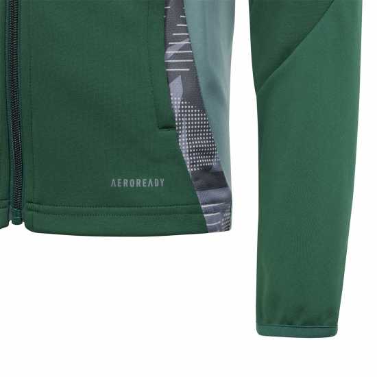 Adidas Tiro24 C Trjkty Tracksuit Top Unisex Kids Dark Green Всекидневно футболно облекло