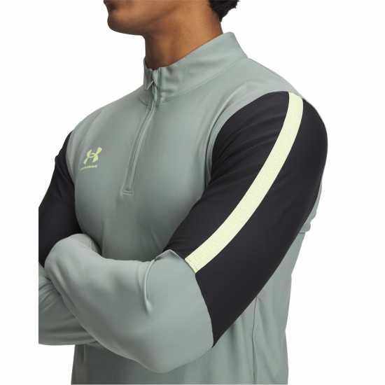 Under Armour Armour Ua M's Ch. Pro Quarter Zip Drill Top Mens Силициево зелено Футболни тренировъчни горнища