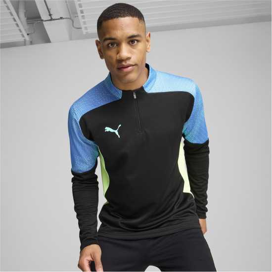 Футболни тренировъчни горнища Puma Final Quarter Zip Drill Top Mens Черно/Лайм Puma Final Quarter Zip Drill Top Mens Черно/Лайм Футболни тренировъчни горнища