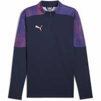 Puma Final Quarter Zip Drill Top Mens Морско синьо/Лилаво Футболни тренировъчни горнища