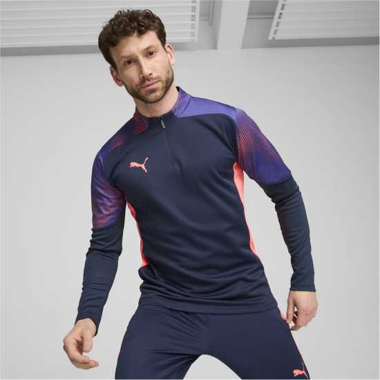 Футболни тренировъчни горнища Puma Final Quarter Zip Drill Top Mens Морско синьо/Лилаво Puma Final Quarter Zip Drill Top Mens Морско синьо/Лилаво Футболни тренировъчни горнища