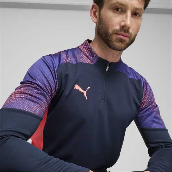 Футболни тренировъчни горнища Puma Final Quarter Zip Drill Top Mens Морско синьо/Лилаво Puma Final Quarter Zip Drill Top Mens Морско синьо/Лилаво Футболни тренировъчни горнища