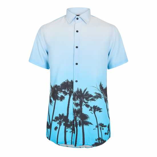 Criminal Damage Мъжка Риза Criminaldamage Palm Tree Shirt Mens  