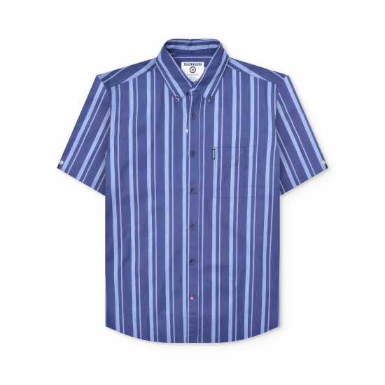 Lambretta Карирана Блуза Sleeve Striped Shirt  Мъжки ризи