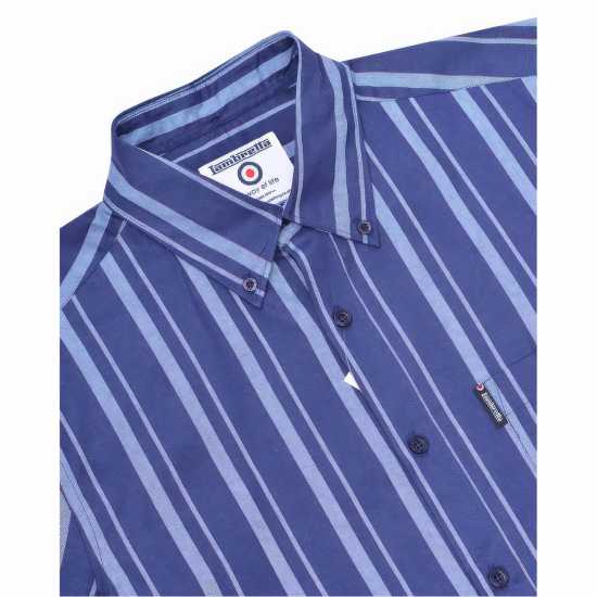 Lambretta Карирана Блуза Sleeve Striped Shirt  Мъжки ризи