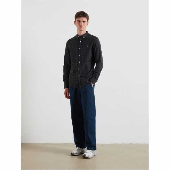 Men's Milners Check Long Sleeve Patterned Shirt  