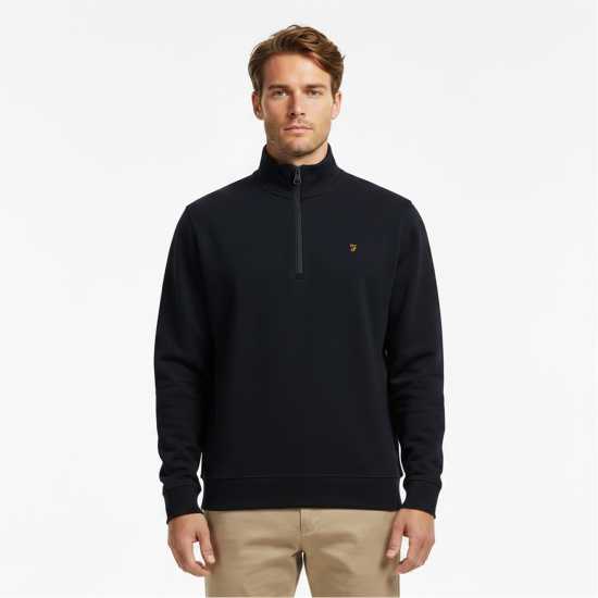 Farah Men's Wilsdon Quarter Zip Fleece True Navy 412 Farah Men's Wilsdon Quarter Zip Fleece True Navy 412