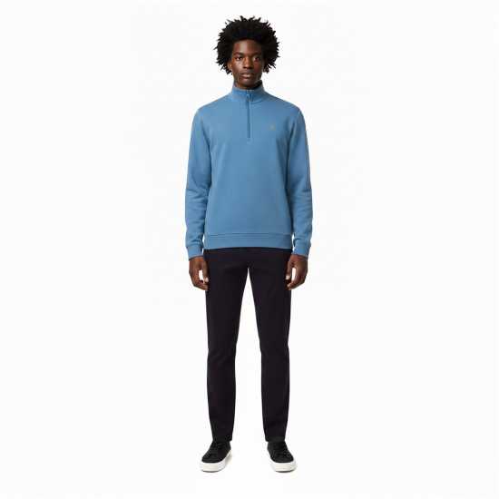 Farah Men's Wilsdon Quarter Zip Fleece Lndrd Blue 450 