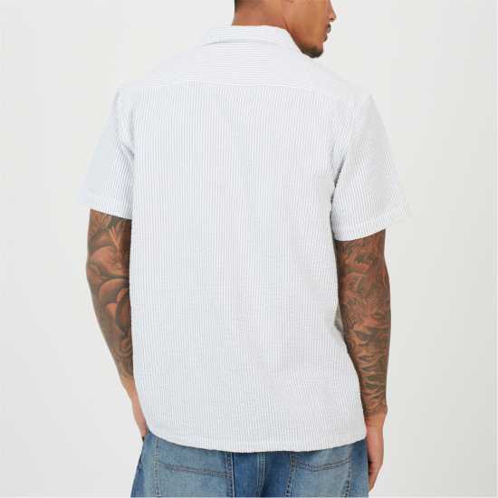 Brave Soul Men's Revere Collar Short Sleeve Patterned Shirt Brave Soul Men's Revere Collar Short Sleeve Patterned Shirt