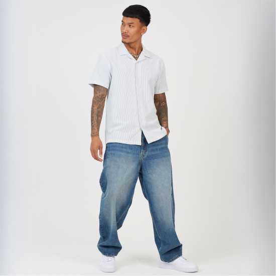 Brave Soul Men's Revere Collar Short Sleeve Patterned Shirt Brave Soul Men's Revere Collar Short Sleeve Patterned Shirt