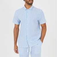 Brave Soul Men's Short Sleeved Revere Collar Patterned Shirt  