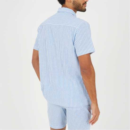 Brave Soul Men's Short Sleeved Revere Collar Patterned Shirt Brave Soul Men's Short Sleeved Revere Collar Patterned Shirt