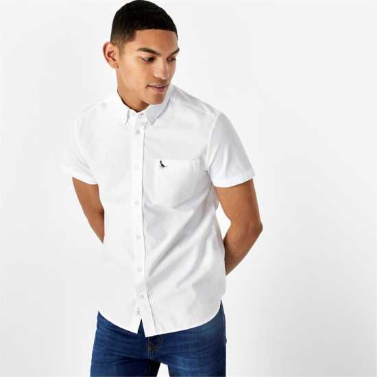 Мъжка Риза Оксфорд Jack Wills Classic Oxford Shirt Mens Бяло Мъжки ризи