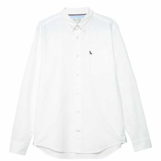 Мъжки ризи Мъжка Риза Оксфорд Jack Wills Wadsworth Oxford Shirt Mens Бяло Мъжка Риза Оксфорд Jack Wills Wadsworth Oxford Shirt Mens Бяло Мъжки ризи