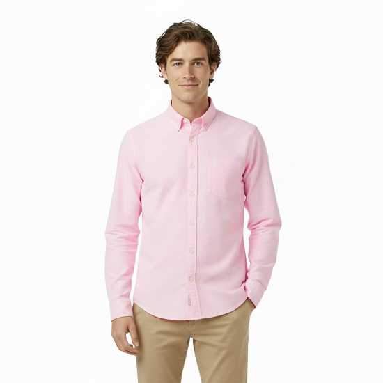 Мъжка Риза Оксфорд Jack Wills Jackwills Wadsworth Oxford Shirt Mens Розово 