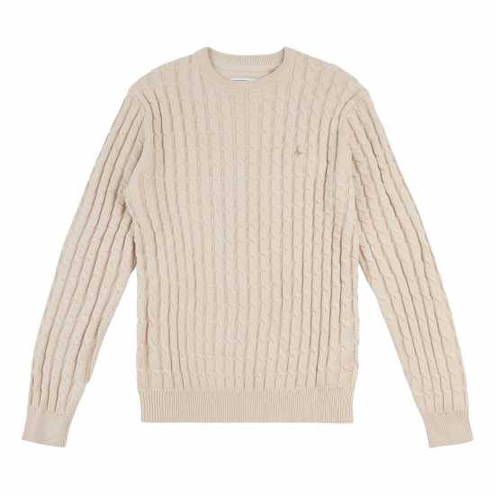 Мъжки пуловери и жилетки Jack Wills Marlow Merino Wool Blend Cable Knitted Jumper Сребърно облаче Jack Wills Marlow Merino Wool Blend Cable Knitted Jumper Сребърно облаче Мъжки пуловери и жилетки
