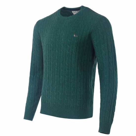 Мъжки пуловери и жилетки Jack Wills Marlow Merino Wool Cable Knitted Jumper Green Jack Wills Marlow Merino Wool Cable Knitted Jumper Green Мъжки пуловери и жилетки
