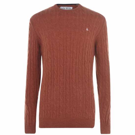 Мъжки пуловери и жилетки Jack Wills Marlow Merino Wool Cable Knitted Jumper Ginger Jack Wills Marlow Merino Wool Cable Knitted Jumper Ginger Мъжки пуловери и жилетки