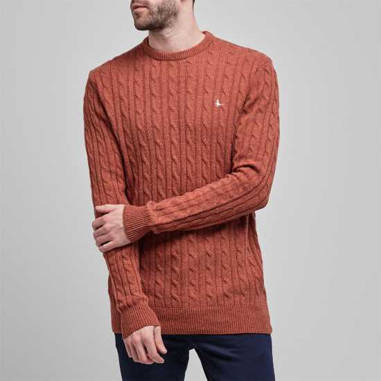 Мъжки пуловери и жилетки Jack Wills Marlow Merino Wool Cable Knitted Jumper Ginger Jack Wills Marlow Merino Wool Cable Knitted Jumper Ginger Мъжки пуловери и жилетки