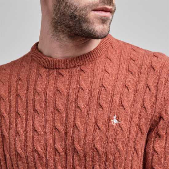 Мъжки пуловери и жилетки Jack Wills Marlow Merino Wool Cable Knitted Jumper Ginger Jack Wills Marlow Merino Wool Cable Knitted Jumper Ginger Мъжки пуловери и жилетки