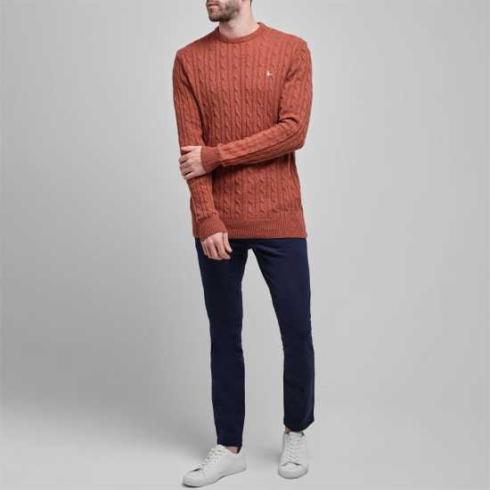 Мъжки пуловери и жилетки Jack Wills Marlow Merino Wool Cable Knitted Jumper Ginger Jack Wills Marlow Merino Wool Cable Knitted Jumper Ginger Мъжки пуловери и жилетки