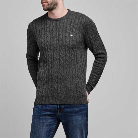 Мъжки пуловери и жилетки Плетен Пуловер Jack Wills Marlow Cable Knit Jumper Charcoal Плетен Пуловер Jack Wills Marlow Cable Knit Jumper Charcoal Мъжки пуловери и жилетки