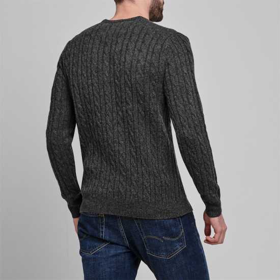 Мъжки пуловери и жилетки Плетен Пуловер Jack Wills Marlow Cable Knit Jumper Charcoal Плетен Пуловер Jack Wills Marlow Cable Knit Jumper Charcoal Мъжки пуловери и жилетки