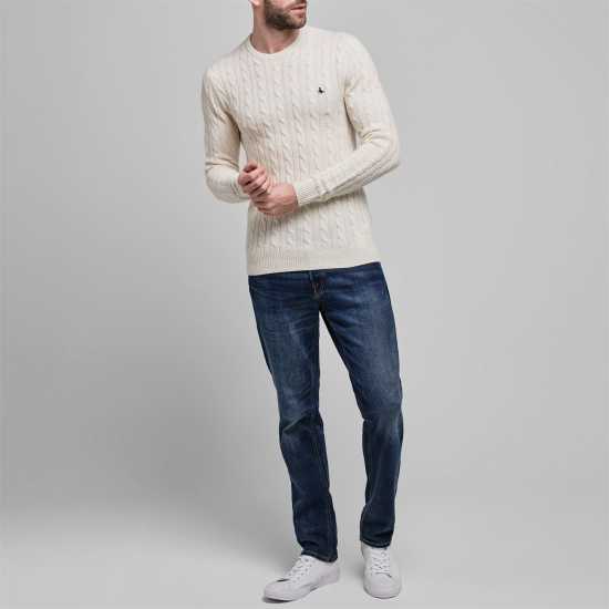 Мъжки пуловери и жилетки Плетен Пуловер Jack Wills Marlow Cable Knit Jumper Ecru Плетен Пуловер Jack Wills Marlow Cable Knit Jumper Ecru Мъжки пуловери и жилетки