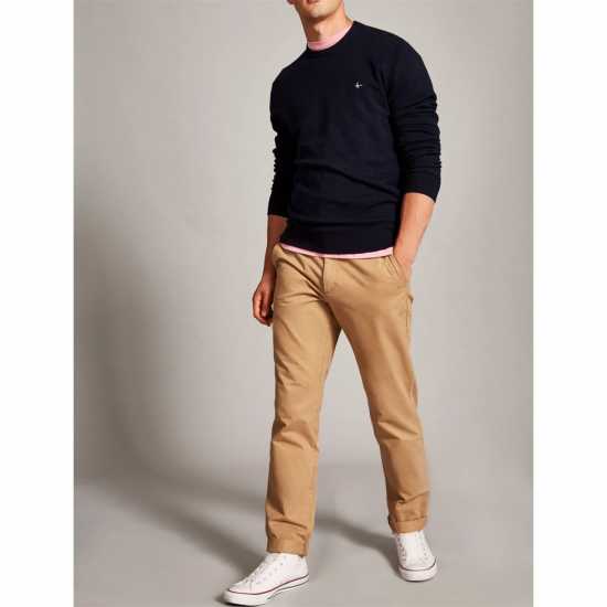 Jack Wills Seabourne Crew Neck Logo Jumper Морска синьо Мъжки пуловери и жилетки