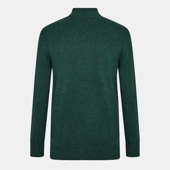 Пуловер С Цип Jack Wills Jack Funnel Neck Half Zip Jumper Men Тъмно зелен меланж 
