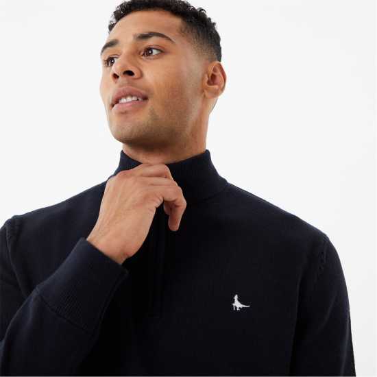 Пуловер С Цип Jack Wills Funnel Neck Half Zip Jumper Men Черно Пуловер С Цип Jack Wills Funnel Neck Half Zip Jumper Men Черно