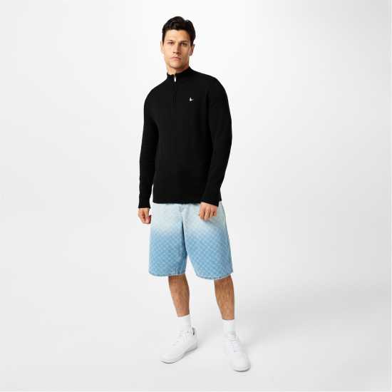 Пуловер С Цип Jack Wills Funnel Neck Half Zip Jumper Men Черно Пуловер С Цип Jack Wills Funnel Neck Half Zip Jumper Men Черно