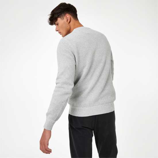 Блуза С Обло Деколте Jack Wills Linus Seed Stitch Crew Neck Jumper Men Сив марл 
