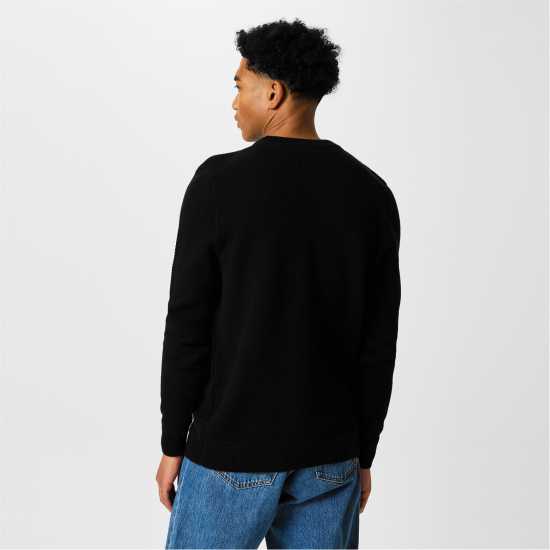 Блуза С Обло Деколте Jack Wills Linus Seed Stitch Crew Neck Jumper Men Черно Мъжки пуловери и жилетки