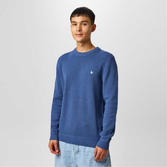 Мъжки пуловери и жилетки Блуза С Обло Деколте Jack Wills Linus Seed Stitch Crew Neck Jumper Men Винтажно индиго Блуза С Обло Деколте Jack Wills Linus Seed Stitch Crew Neck Jumper Men Винтажно индиго Мъжки пуловери и жилетки