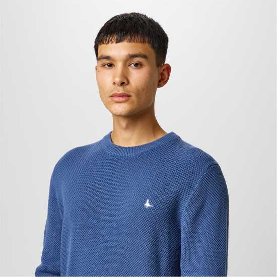 Мъжки пуловери и жилетки Блуза С Обло Деколте Jack Wills Linus Seed Stitch Crew Neck Jumper Men Винтажно индиго Блуза С Обло Деколте Jack Wills Linus Seed Stitch Crew Neck Jumper Men Винтажно индиго Мъжки пуловери и жилетки