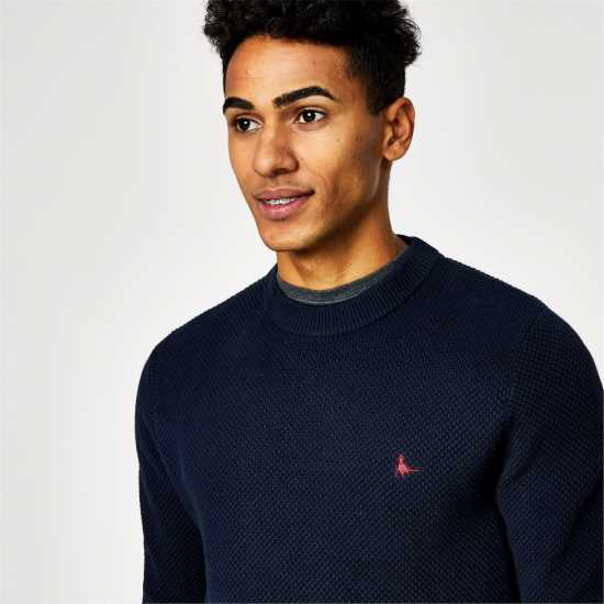 Блуза С Обло Деколте Jack Wills Linus Seed Stitch Crew Neck Jumper Men Морска синьо Блуза С Обло Деколте Jack Wills Linus Seed Stitch Crew Neck Jumper Men Морска синьо