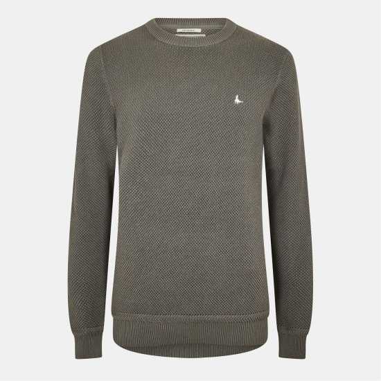 Блуза С Обло Деколте Jack Wills Linus Seed Stitch Crew Neck Jumper Men Slate 
