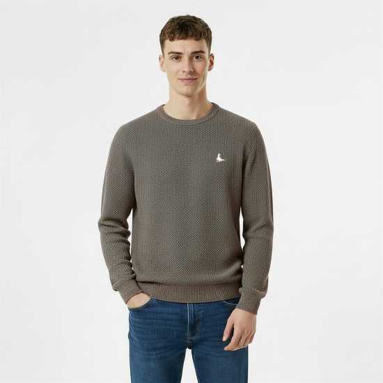 Блуза С Обло Деколте Jack Wills Linus Seed Stitch Crew Neck Jumper Men Сланина Блуза С Обло Деколте Jack Wills Linus Seed Stitch Crew Neck Jumper Men Сланина