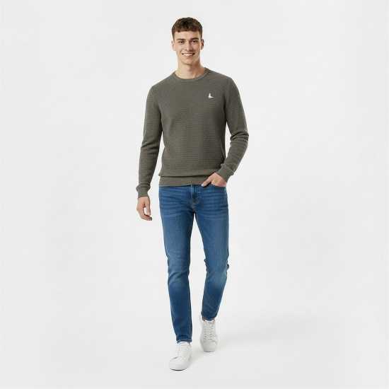 Блуза С Обло Деколте Jack Wills Linus Seed Stitch Crew Neck Jumper Men Сланина Блуза С Обло Деколте Jack Wills Linus Seed Stitch Crew Neck Jumper Men Сланина