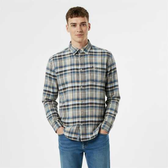 Men's Jw Check Long-Sleeve Patterned Shirt  