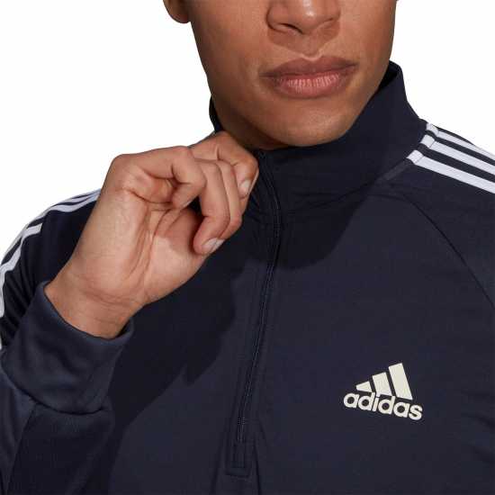Adidas Мъжко Горнище С Цип Sereno Long Sleeve Zip Top Mens Морско синьо/Бяло Мъжки горнища с цип