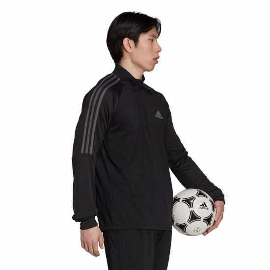 Adidas Мъжко Горнище С Цип Sereno Long Sleeve Zip Top Mens Black/Grey Мъжки ризи