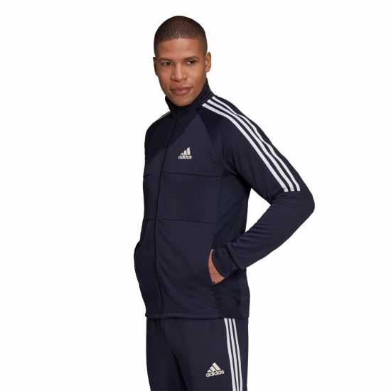 Adidas Мъжко Спортно Горнище Sereno Track Jacket Mens Морско синьо/Бяло Футболни екипи за бягане