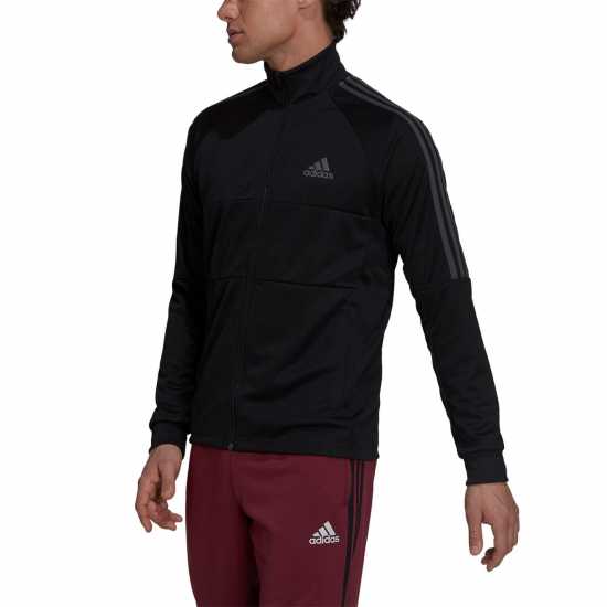 Adidas Мъжко Спортно Горнище Sereno Track Jacket Mens Черно/Сиво Футболни екипи за бягане