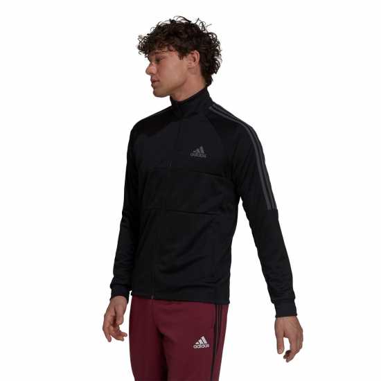Adidas Мъжко Спортно Горнище Sereno Track Jacket Mens Черно/Сиво Футболни екипи за бягане